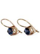 Sapphire Original Vintage 14K Rose Gold Earrings Vintage Jewlery vec142r